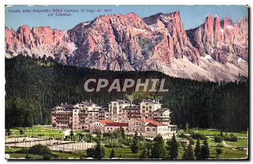 Ansichtskarte AK Strada delle Dolomiti Hotel Carezza al Lago col Latemar