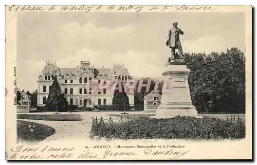Ansichtskarte AK Annecy Monument Sommeiller et la Prefecture