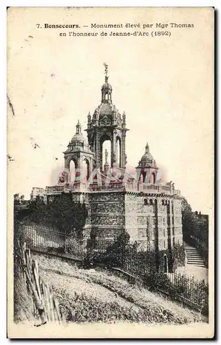 Cartes postales Bonsecours Monument eleve par Mgr Thomas en l&#39honneur de Jeanne d Arc