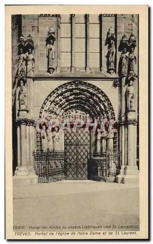 Cartes postales Trier Portail de l&#39eglise Notre Dame et de St Laurent