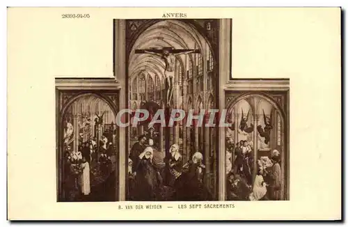 Cartes postales Anvers Van Der Weyder Les Sept Sacrements