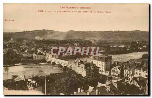 Cartes postales Pau Vue Generale Du quartier De La Basse Ville