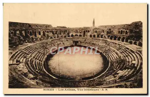 Cartes postales Nimes Les Arenes Vue interieure