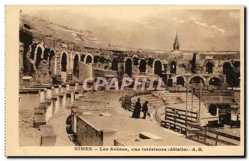 Cartes postales Nimes Les Arenes Vue interieure