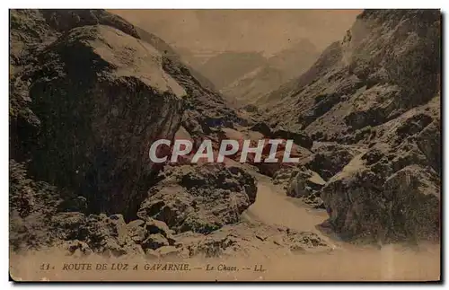 Cartes postales Route De Luz A Gavarnie Le Chaos