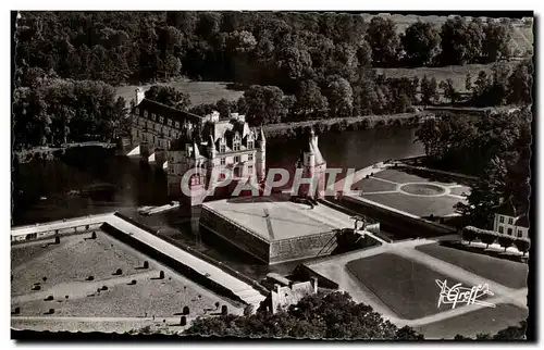 Cartes postales En Touraine Chenonceaux Vue Aerienne Les Douves