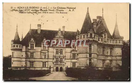 Cartes postales Azay Le Rideau Le Chateau National
