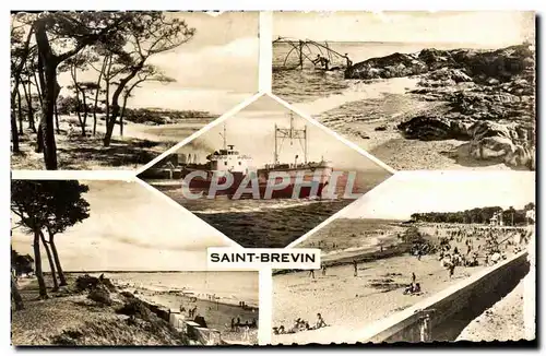 Cartes postales Saint Brevin La peche sur les rochers Le Saint Christophe Plage de Saint Brevin