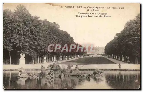 Ansichtskarte AK Versailles Char d&#39Apollon Le Tapis Vert et le Palais