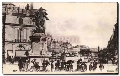 Cartes postales Bordeaux Place et Allees de Tourny