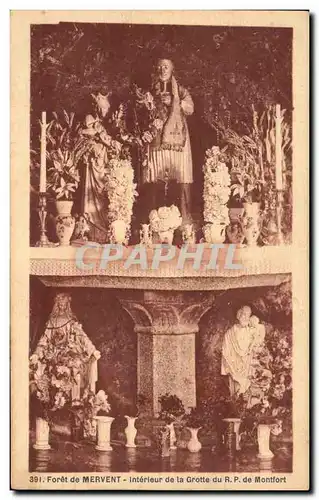 Cartes postales Foret de Mervent Interieur de la Grotte du montfort