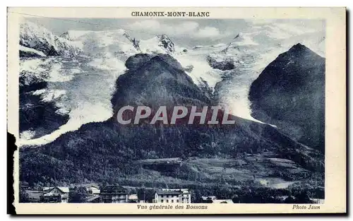 Cartes postales Chamonix Mont Blanc Vue generale des Bossons