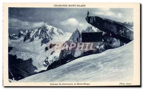 Ansichtskarte AK Chamonix Mont Blanc Cabane du couvercle et Mont blanc