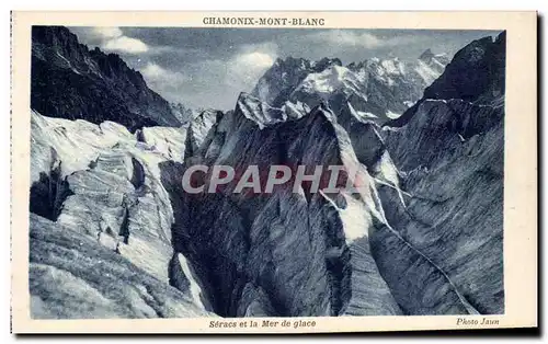 Cartes postales Chamonix Mont Blanc Seracs et mer de glace