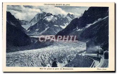 Cartes postales Chamonix Mont Blanc Mer de Glace er Gare de Montenvers Train