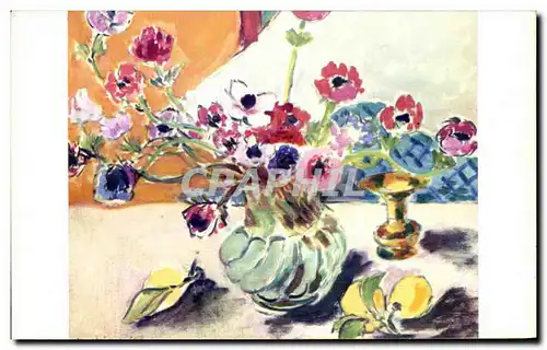 Cartes postales moderne Matisse Les anemones au pot d&#39etain