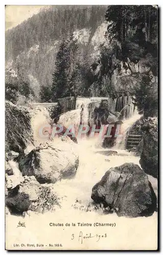 Cartes postales Chutes de la Tzintre Charmey Suisse