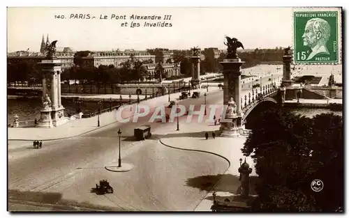 Cartes postales Paris Le Pont Alexandre III et les Invalides