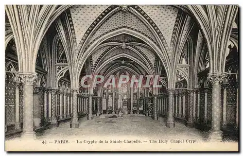 Cartes postales Paris La Cryple de la Sainte Chapelle