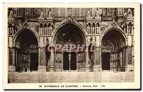 Ansichtskarte AK Cathedrale de Chartres Portail Sud