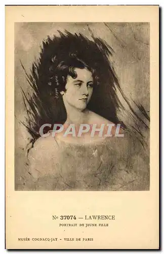 Cartes postales Lawrence Portrait De Jeune Fille Musee Cognacq-Jay Paris