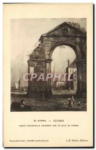 Ansichtskarte AK Guardi Porte Triomphale Ancienne Sur Un Quai De Venise Musee Cognacq-Jay Paris