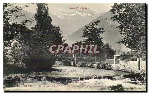 Cartes postales Luchon Chute De la Pique Les montagnes de Venasque dans le fond