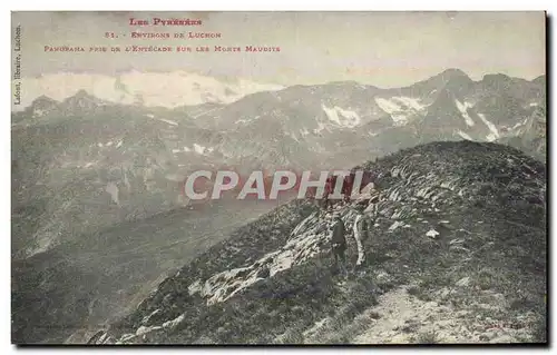 Cartes postales Environs De Luchon Panorama De L&#39Entecade Sur Les Monts Maudits