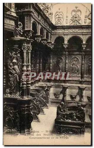 Cartes postales Luchon St Bertrand de Comminges Entreee des Stalles Couronnement de la Vierge