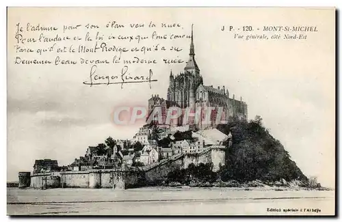 Cartes postales Mont St Michel Vue Generale Cote Nord Est