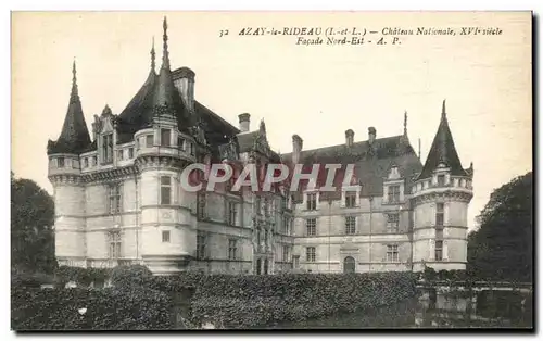 Cartes postales Azay Le Rideau Le Chateau National