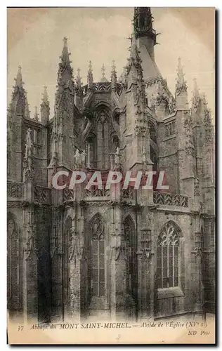 Cartes postales Abbaye du Mont Saint Michel Abside de I&#39Eglise