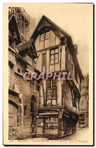 Cartes postales Rouen Vieille Maison du 15eme St Romain