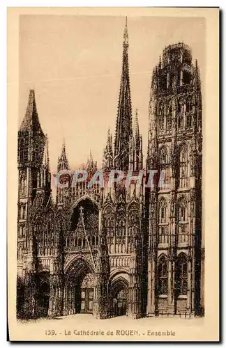 Cartes postales La Cathedrale de Rouen Ensemble