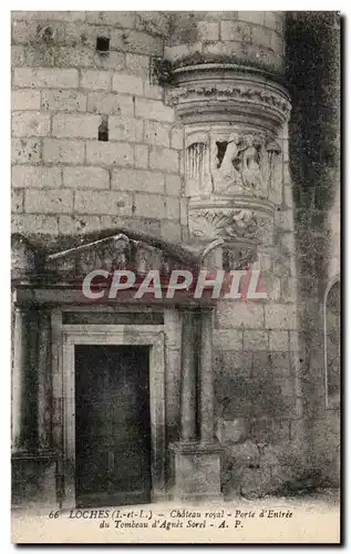 Ansichtskarte AK Loches Le Chateau Royal Porte d&#39Entree du Tombeau d&#39Agnes Sorel