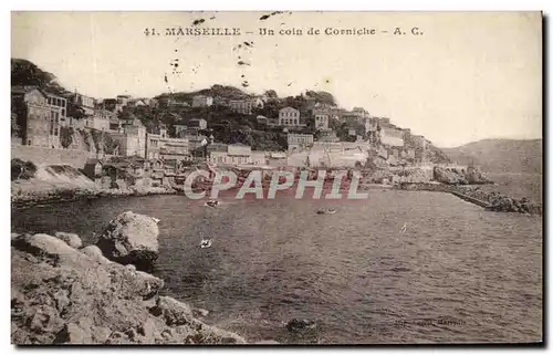 Cartes postales Marseille Un coin de Corniche