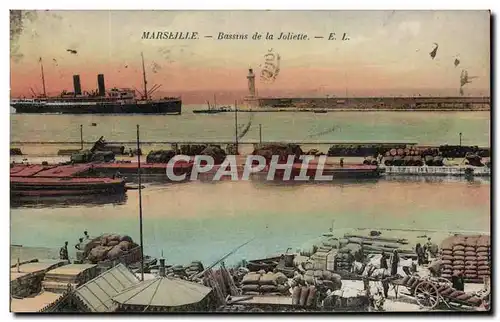 Cartes postales Marseille Bassins de la Joliette Bateau