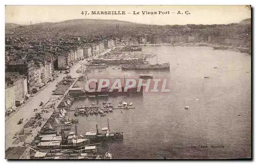 Cartes postales Marseille Le Vieux Port Bateaux