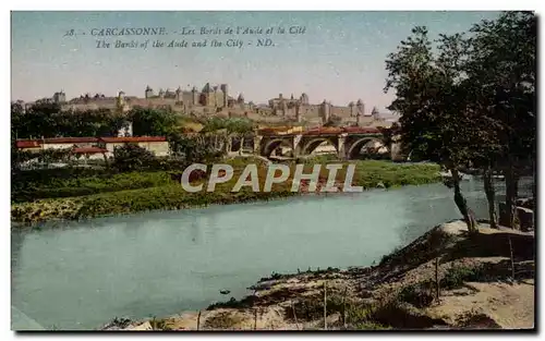 Cartes postales Carcassonne Les Bords De l&#39Aude Et La Cite