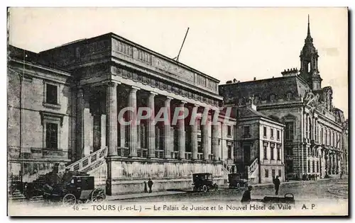 Cartes postales Tours Le Palais De Justice Et Le Nouvel Hotel De Ville