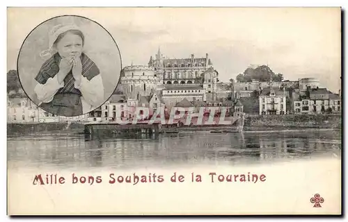 Cartes postales Mille Bons Soubaits De La Touraine Folklore Enfant