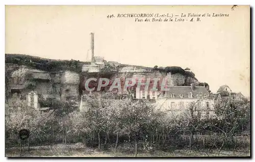 Cartes postales Rochecorbon La Falaise Et La Lanterne Vues Des Bords De La Loire