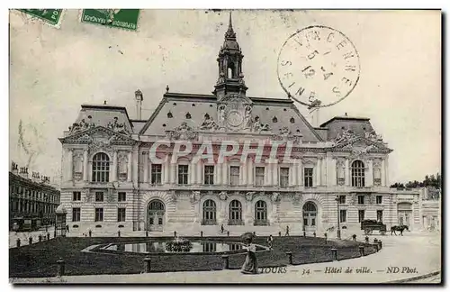 Cartes postales Tours Hotel de ville