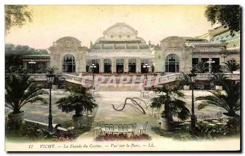 Cartes postales Vichy La Facade du Casino Vue sur le Parc