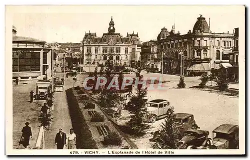 Cartes postales Vichy L&#39Esplanade de I&#39Hotel de Ville