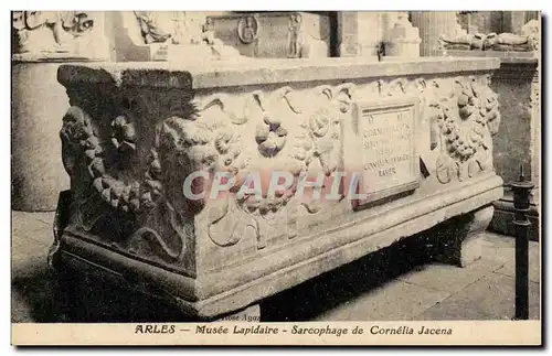 Ansichtskarte AK Arles Musee Lapidaire Sarcophage de Cornelia Jacena