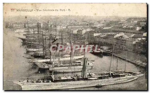 Cartes postales Marseille Vue Generale du Port Bateaux