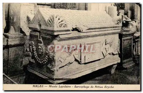 Ansichtskarte AK Arles Musee Lapidaire Sarcophage de Attiae Eryche