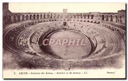 Ansichtskarte AK Arles Interieur des Arenes