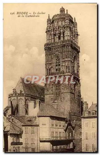 Ansichtskarte AK Rodez Le Clocher de la Cathedrale